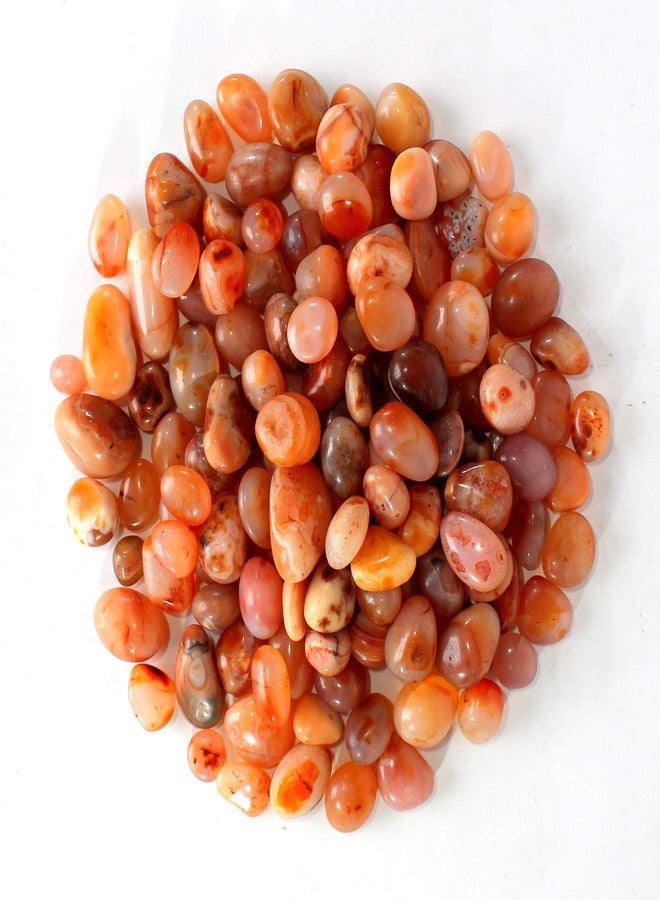 eSplanade Pebbles | Natural Orange Onyx Stones | Polished Glossy Home Decorative | Garden/Table/Aquarium Vase Fillers Stone (1, Kilograms) - Image 1